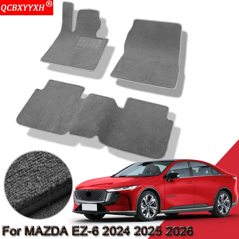 Custom Car Floor Mat For MAZDA 6e EZ-6 2024 2025 2026 Waterproof Non-Slip Floor Mats Internal Protection Carpets Rug Accessories