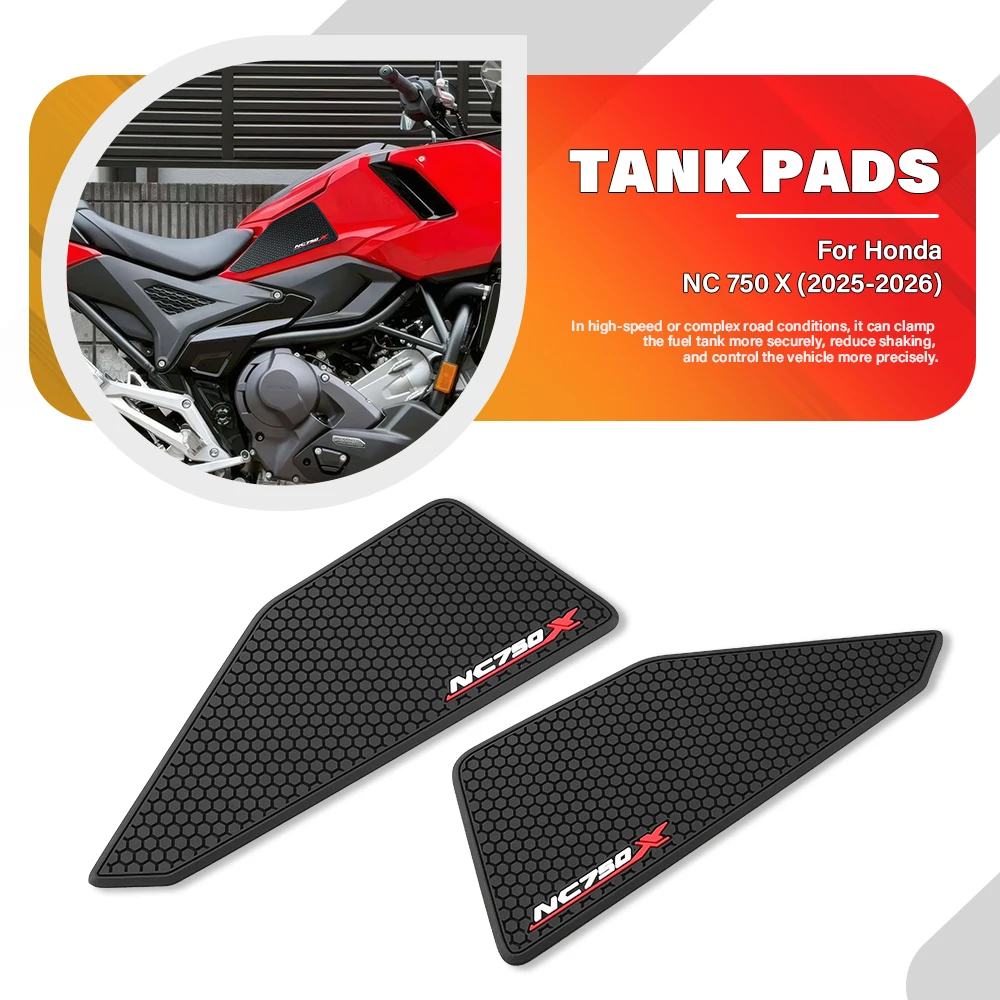 

For NC750X NC 750 X 750x 2025 2026 Side Fuel Tank pad Tank Pads Protector Stickers Decal Gas Knee Grip Traction Pad Tankpads