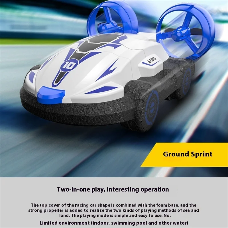 Amphibious Remote Control Car Two In One Water And Land Drift U-Turn Hovercraft Model Tail Thrust Electric Toys