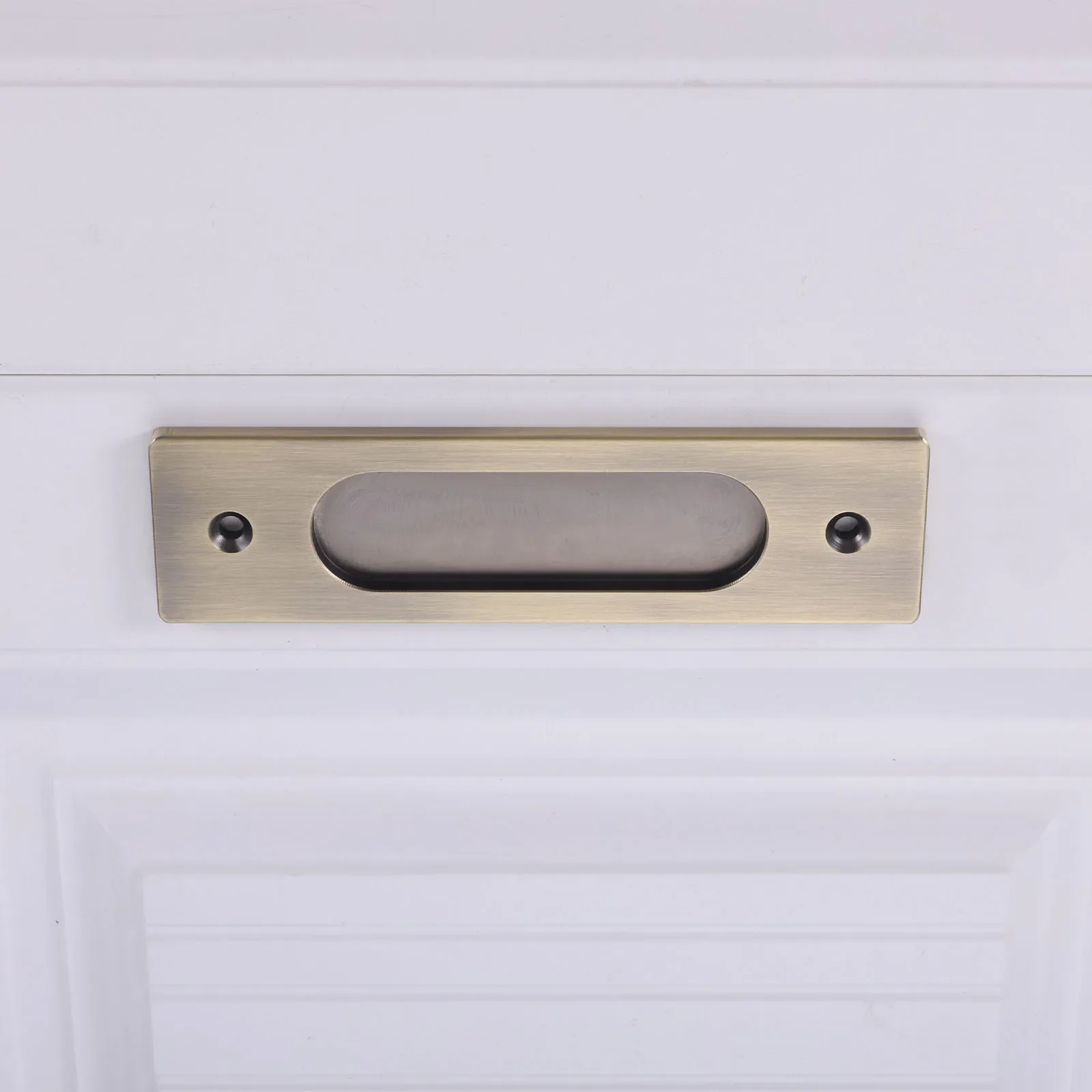 1pc Sliding Door Handle w/screw Alloy Barn Gate Wardrobe Cabinet Doors Windows Pull Non-slotted Easy Install Black White Bronze