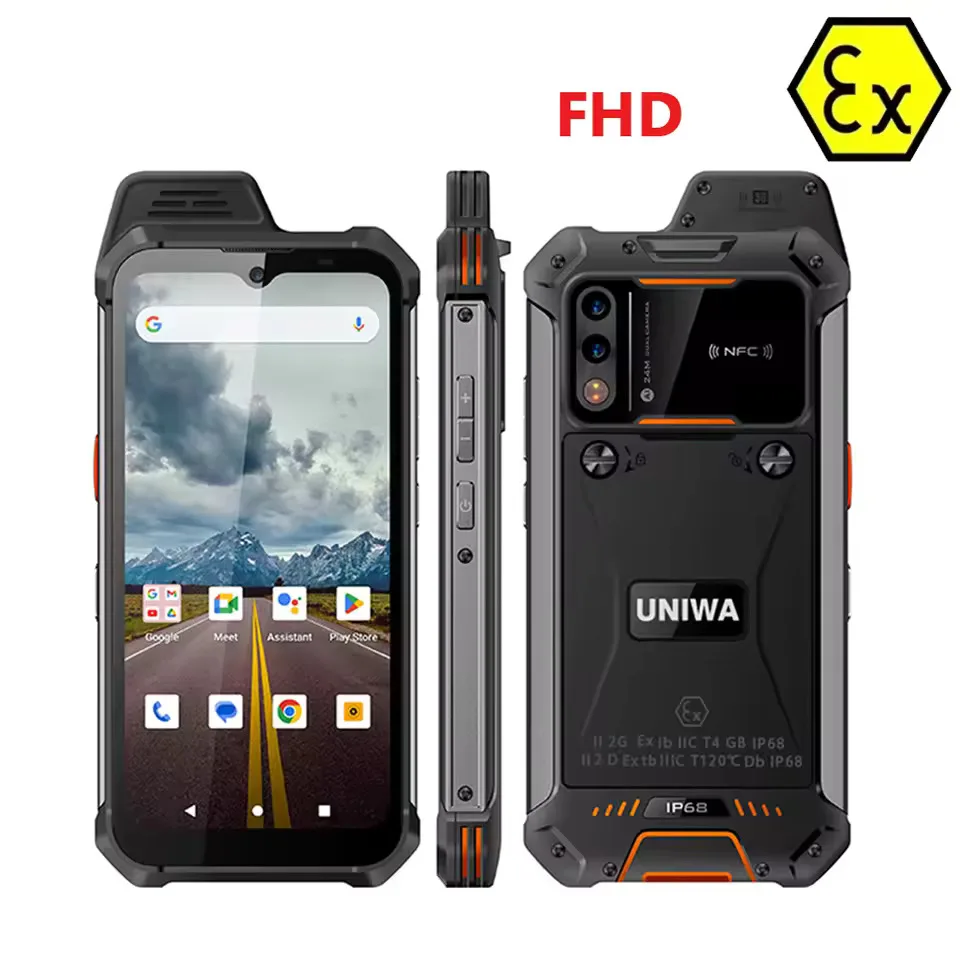 UNIWA W999 Rugged SmartPhone IP68 EX-Atex Explosion-proof Mobile Phone 8GB+128GB 6.3