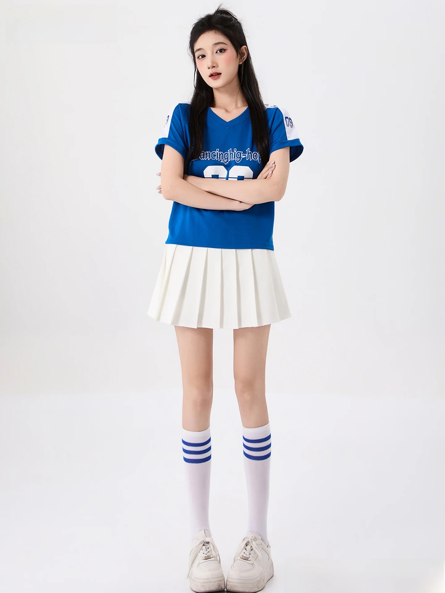 Group Dance Performance Outfit Women's Team Style Cheerleading Competition Uniforms Sports Event Opening Show Costume