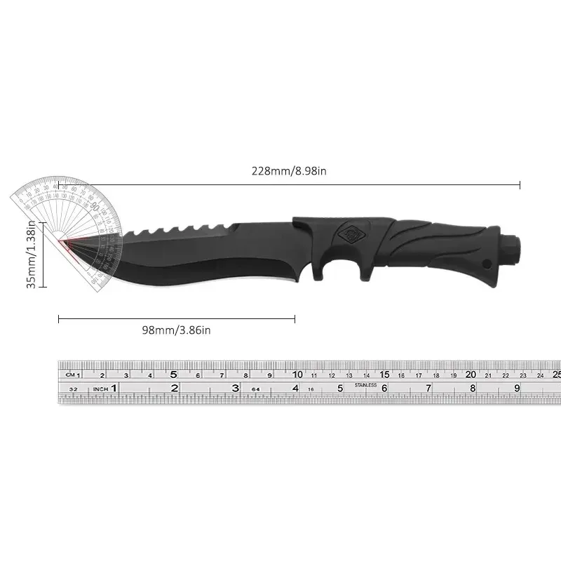 1PC Survival Knife, Stainless Steel Kitchen Utility Knife, High Hardness Tactical Knife, EDC Fixed Blade, Self-Defense Knife