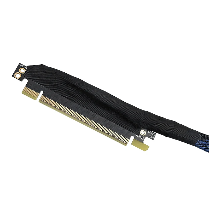 PCIe 5.0 x16 Gen5 Riser-Kabel 64Gbps, 6-lagiges PCB, versilbertes GPU-Verlängerungskabel für Grafikkarten – Detail 9