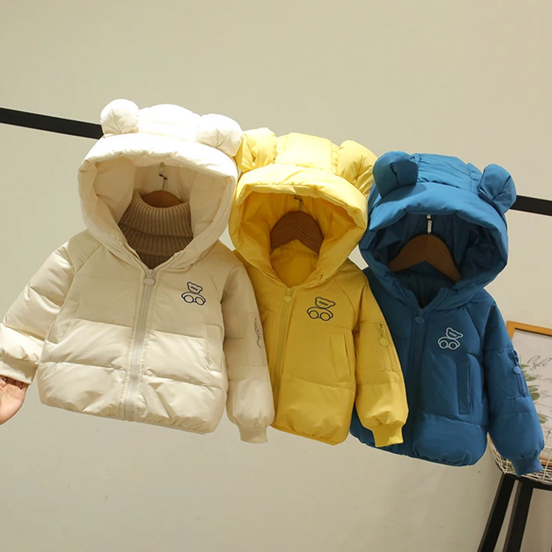 Winter Children Girls And Boys Down Jacket Hooded Jacket Baby Cartoon Children Clothes Boys Girls Warm Winter Down Coats Thicken image 3