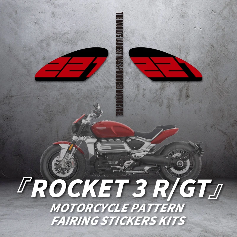 

Used For TRIUMPH ROCKET 3RGT Motorcycle Pattern Fuel Tank Stickers Kits Decaration Protection Accessories Colorful Decals