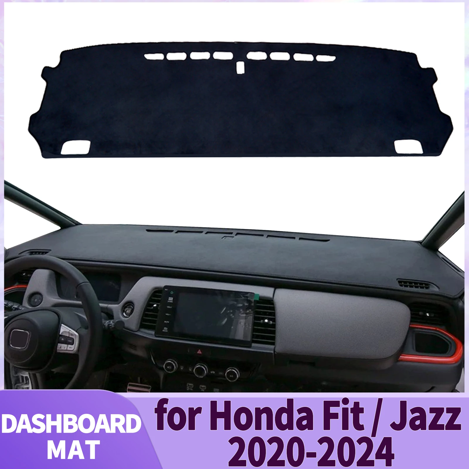 

fit for Honda Fit Jazz 2020 2021 2022 2023 2024 Car Accessories Dashmat Dashboard Cover Pad DashMat Sunshade Protective Carpet
