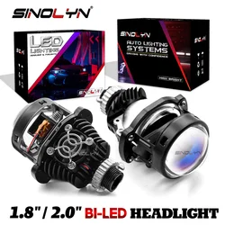 Sinolyn 1.8 2.0 Inch Blue Bi LED Projector Lenses For Headlights H7 H4 H1 9005 9006 9007 LED Lights Auto Car Lights Motorcycles