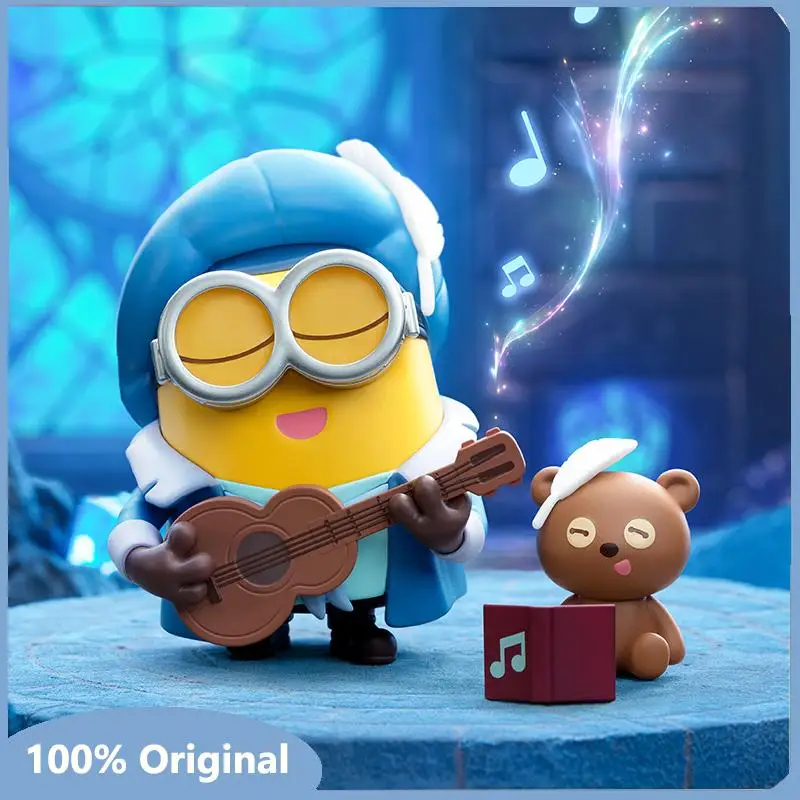 

Original Minions Bedtime Stories by Bob and Tim Series Blind Box Mystery Box Guess Bag Toys Doll Cute Anime Figure Desktop