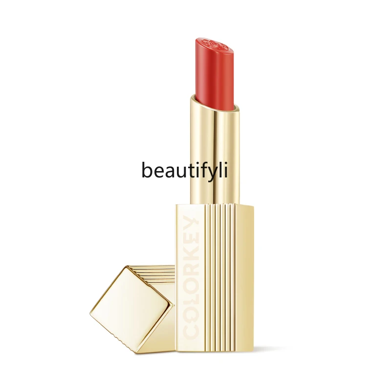 

Platinum Pure Satin Lipstick Female Small Gold Bar Lipstick Red Brown White