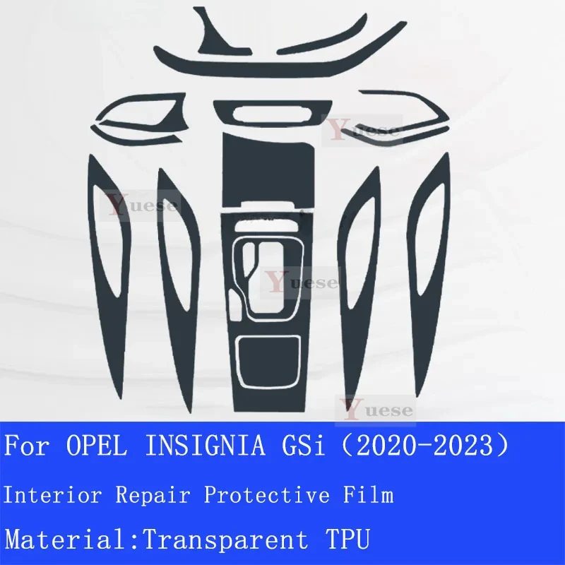Car Interior Center Console Transparent TPU Protective Film Anti-scratch Repair Sticker For OPEL INSIGNIA GSi 2020-2023