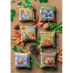 ZC114 Cross stitch kits Cross-stitch embroidery sets Needlework set threads Pin Needle Cushion Biscornu Counted Cross-Stitching