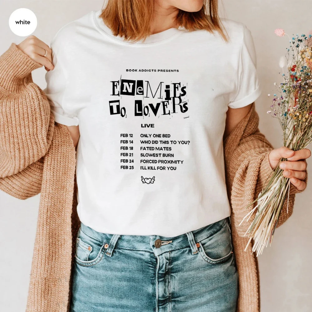 Enemies To Lovers Shirt  Book Tropes Tshirt Bookish Morally Grey Romantasy Tee Smut Reader Dark Romance Shirt Book Lover Gift