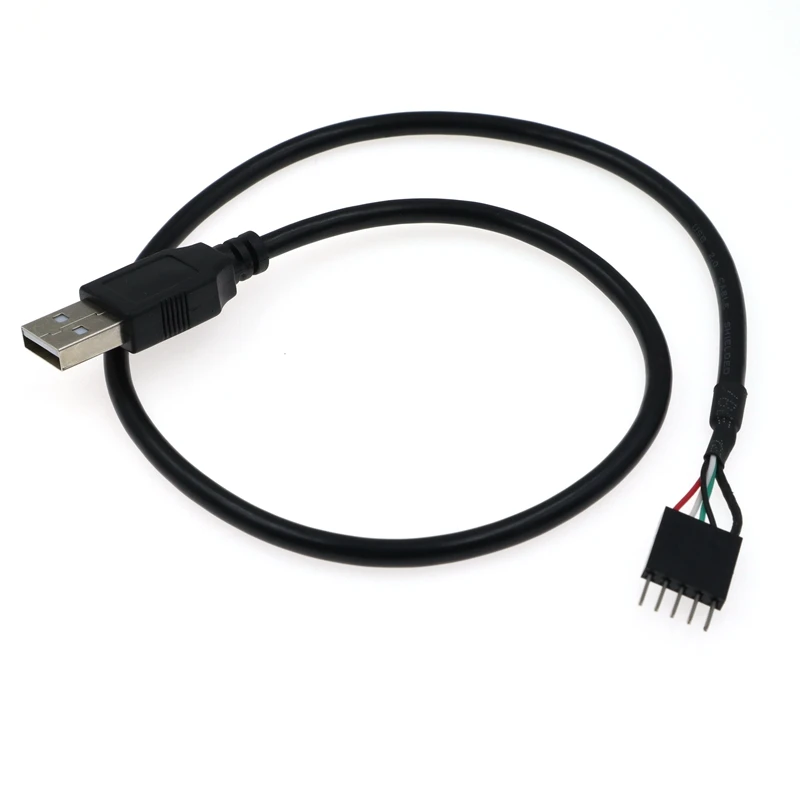 30cm USB 2.0 Male to 5Pin Male USB Connector PCB Motherboard Cable USB Shielding Cable 5-pin DuPont 2.54 Computer Case Cable