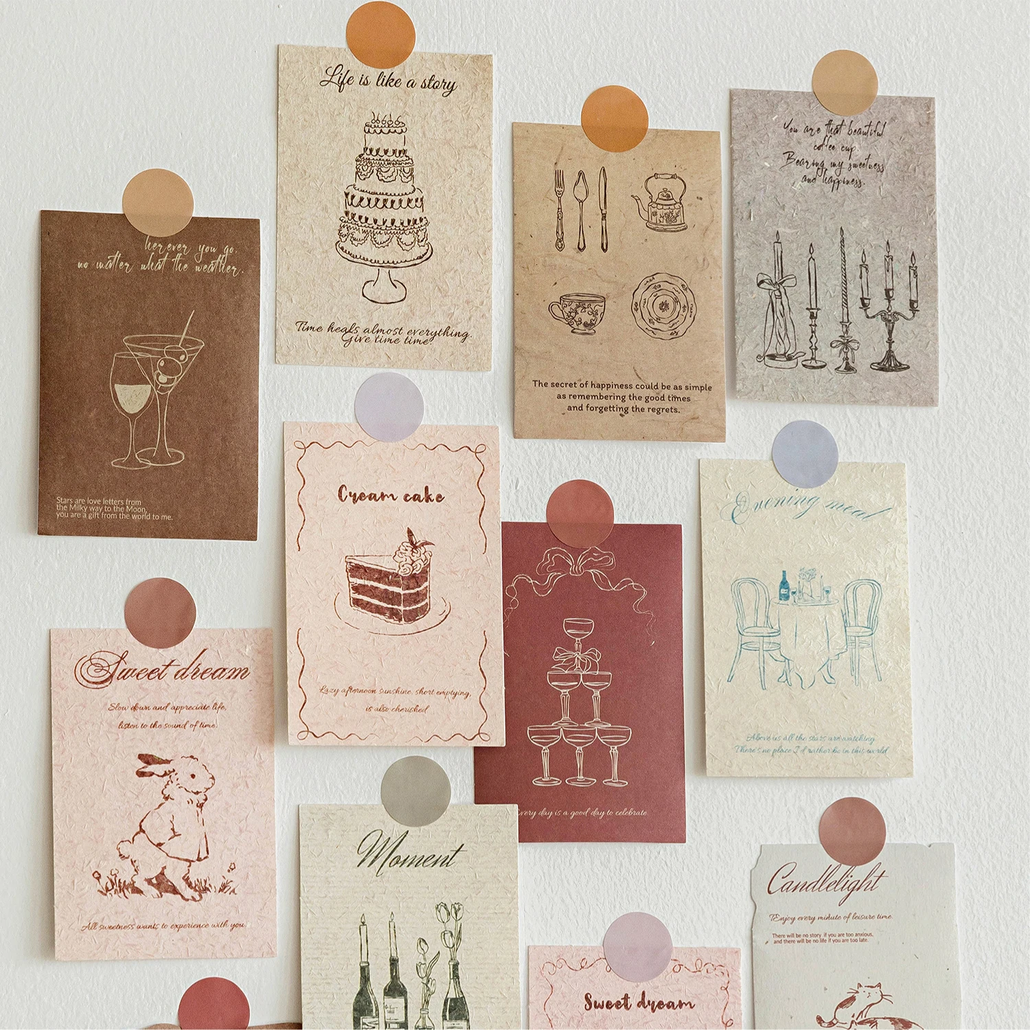 30 قطعة/المجموعة Y2g نمط الرجعية المواد ملصق ورقة مجلة خمر DIY خلفية قاعدة ورقة بطاقة الأسهم هدية ملصق مزخرفة