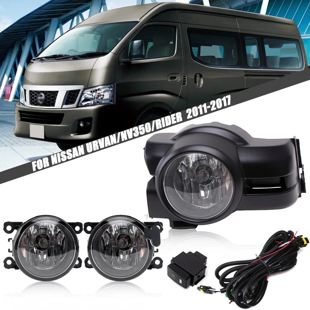 Clear Fog Lights Lamps Replacement For Nissan URVAN /NV350/RIDER 2011-2017 Front fog lamp assembly kit (one Pair)