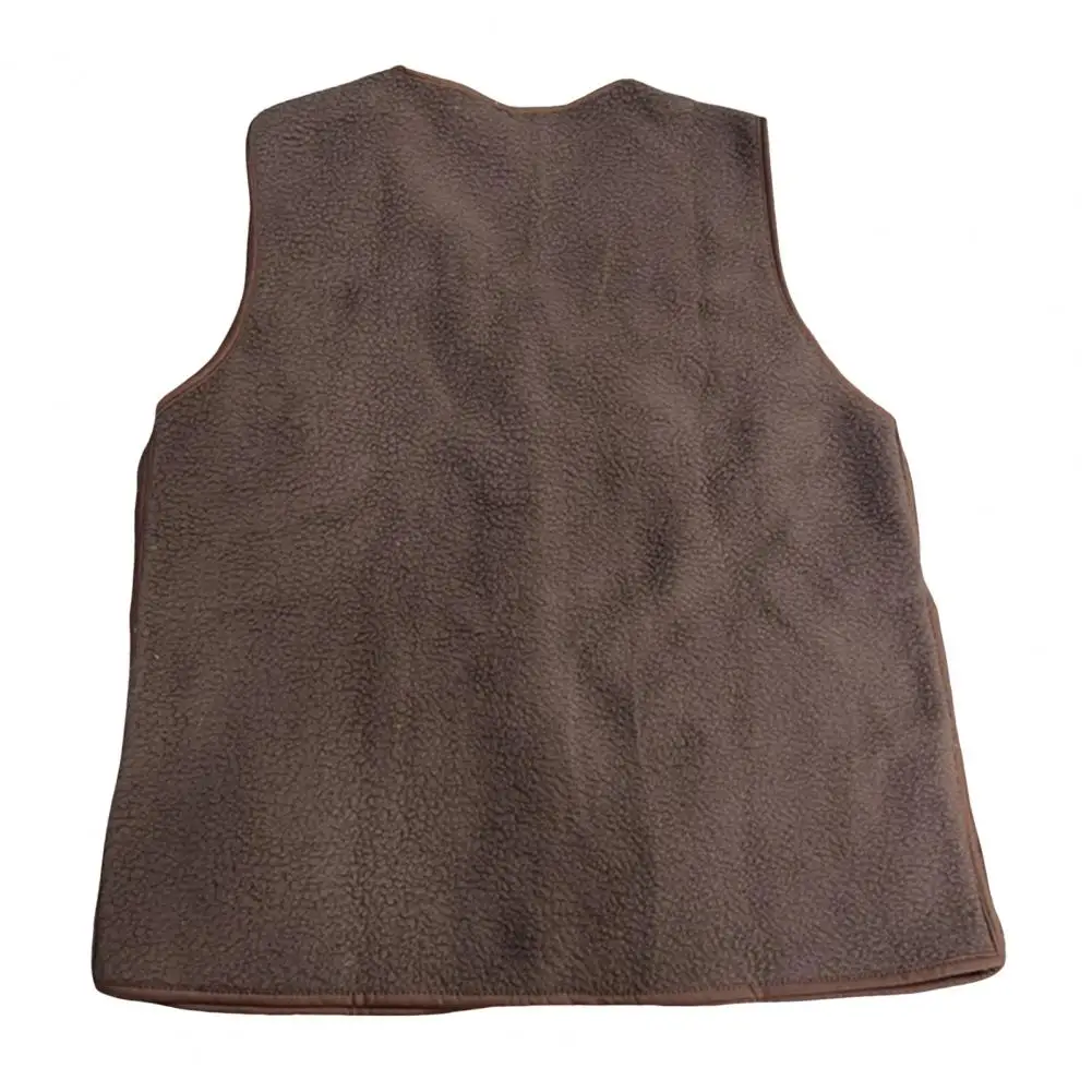 

Lamb's Fleece Vests Jacket New Spring Autumn Women Button Waistcoat Winter Warm Fleece Sleeveless Outwear Female Outdoor Jacket