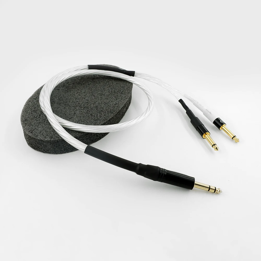 ODIN Hifi 6.5mm to Dual 6.5mm Audio Cable Flagship 7N OCC Pure Silver 6.35mm Cable for Electronica Amplifier Speaker