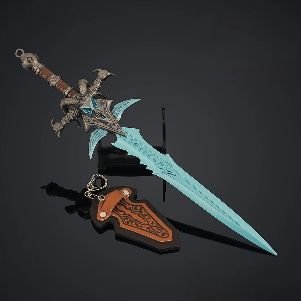 30 CM World of Warcraft Game Peripherals Frostmourne Sleep Head Sword Metal Craft Weapon Model Collectible Desk Ornament Boy Toy