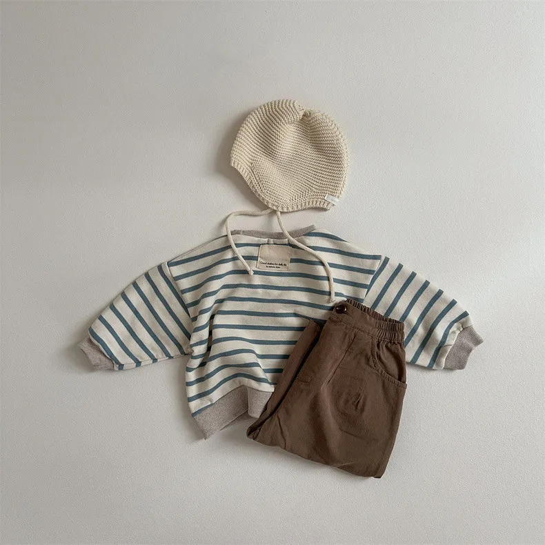 2024 Autumn New Baby Solid Casual Pants Infant Boy Loose Trousers Toddler Girl Cotton Harem Pants Fashion Kids Clothes