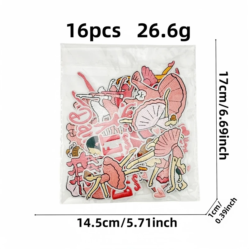 Ballet Dance Girl Iron On Patch DIY Ballet Costume Surrounding Decoration Badge Clothes and Patching Accessories