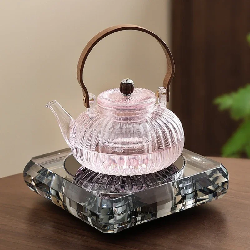 Light luxury crystal electric ceramic stove, tea maker, high temperature resistant glass tea set