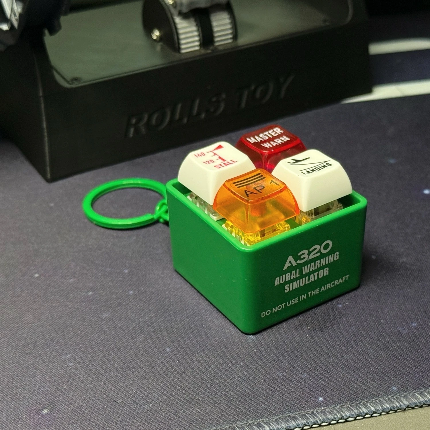 طائرة جديدة بوينغ 737 ايرباص EGPWS A320 تحذير الصوت محاكي الطيار المفاتيح زر الصوت ديكور المنزل الحرف نموذج مصغر #4