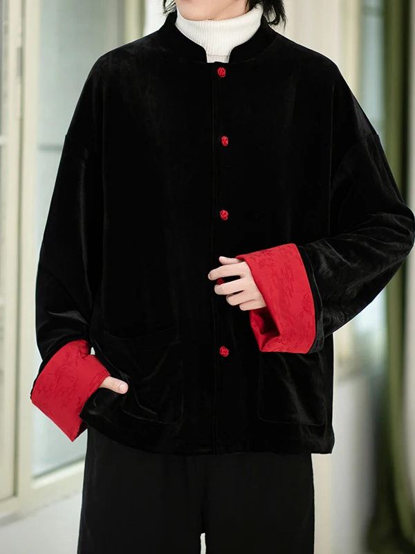 

Мужская вельветовая одежда свободного кроя в стиле дзен, для тай-чи, осенне-зимняя, модная, больших размеров, в стиле тан-костюм