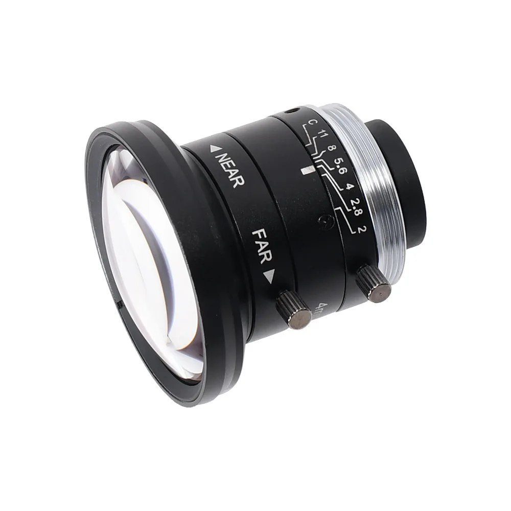 

Machine vision distortion-free industrial lens 4mm 5 million high definition wide-angle fisheye FA lens C interface 1.8