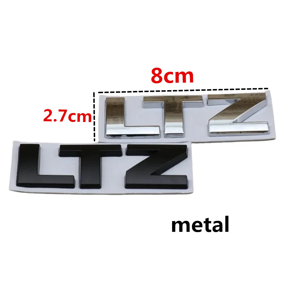 1 Uds LTZ letra 3D Metal insignia de diseño de coche pegatina adhesiva para maletero trasero emblema pegatina para Chevrolet Silverado Cruze Spark Colorado