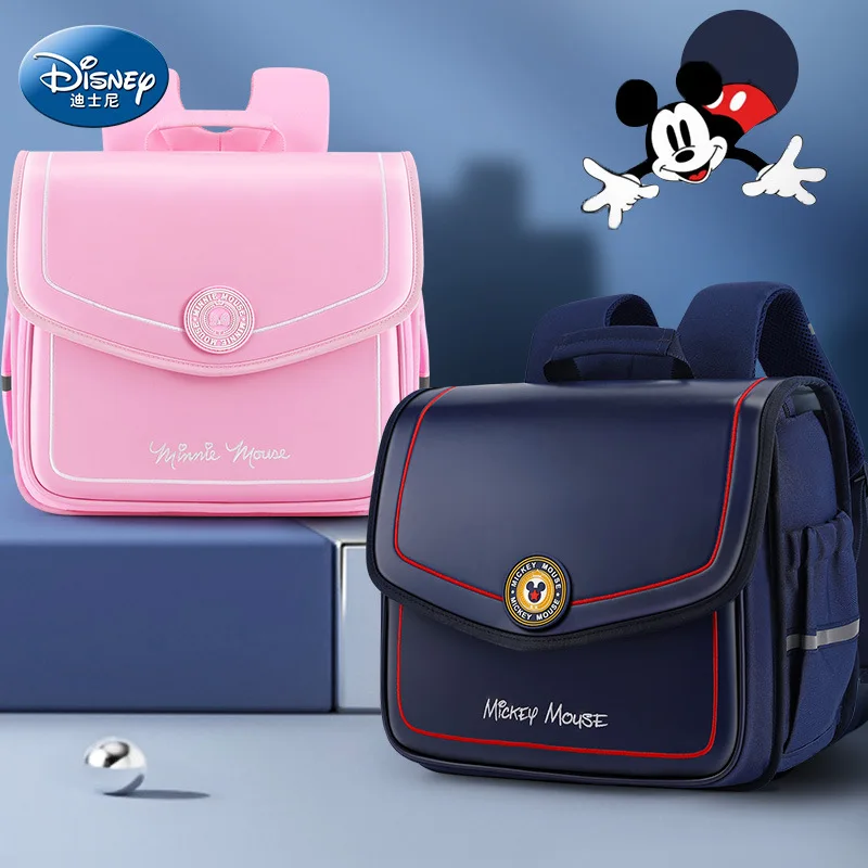 2022 Disney Mickey Minnie School Bags For Boys Girls Primary Student Shoulder Orthopedic Backpack Kids Birthday Gifts Mochila