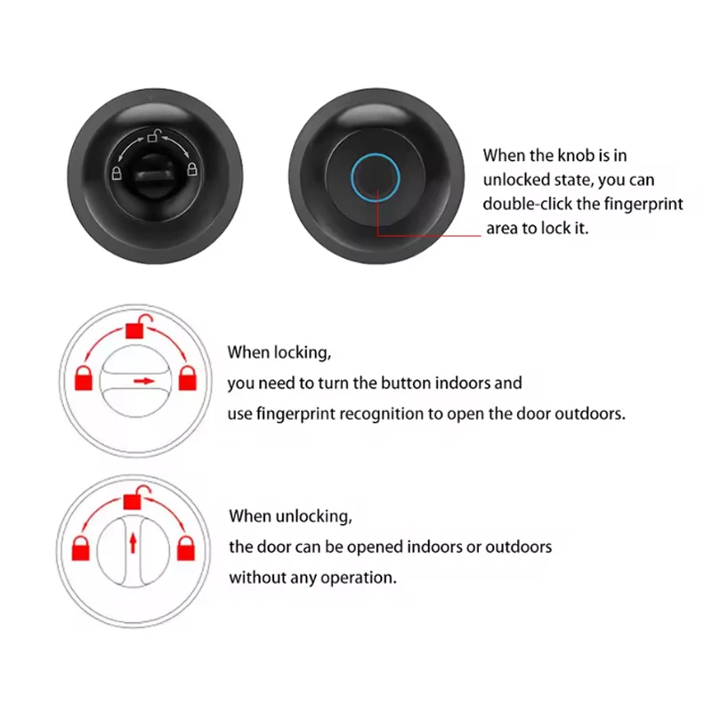 Smart Door Locks Fingerprint & App Unlock USB Charge Bluetooth Electronic Door Lock Tuya APP Remote Control Security Door Entry