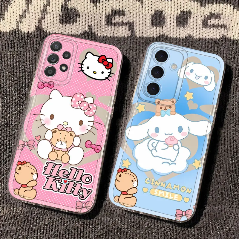 

Case for Samsung Galaxy S26 S23 Ultra S24 S22 FE Note 20 Ultra 10 S20 Plus S25 Edge S21 Phone Cover Cartoon Hello Kitty