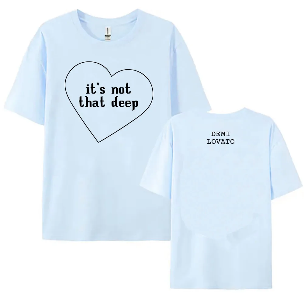 ليس ذلك أن ألبوم عميق تي شيرت ديمي لوفاتو الجرافيك تي شيرت مطبوع القطن ملابس بأكمام قصيرة بلايز الإناث الشارع الشهير طباعة القمم #6