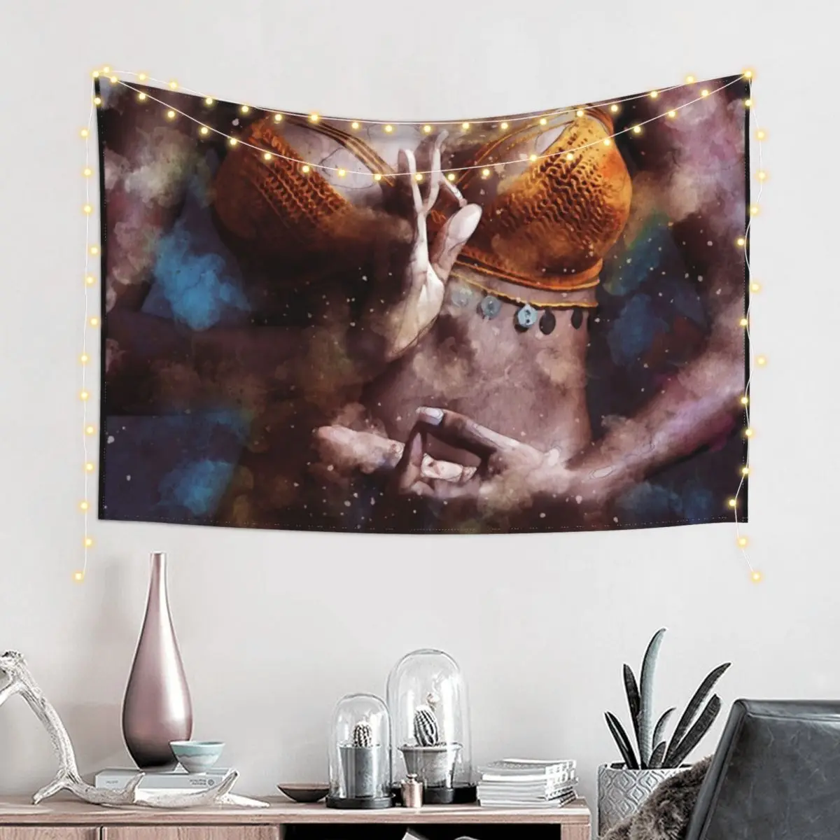 Mystical Goddess Mudra Hands Tapestry Decorative Wall Decorations For Your Bedroom Aesthetic Room Decoration Tapestry