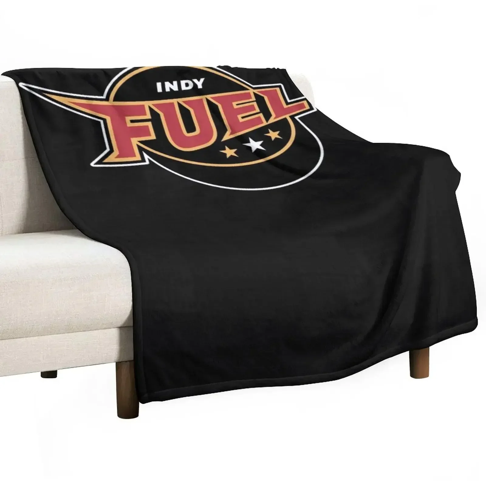 Indy Fuel Classic T-Shirt Throw Blanket Furry Personalized Gift Picnic Shaggy Blankets