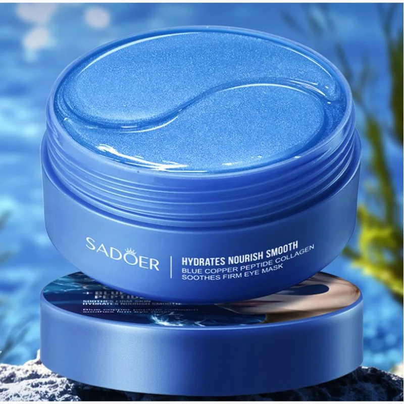 Blue Copper Peptide Collagen Eye Mask Hydrating Nourishing Eye Patches Smooth Gentle Eye Skin Care Under‑eye Beauty Mask Daily