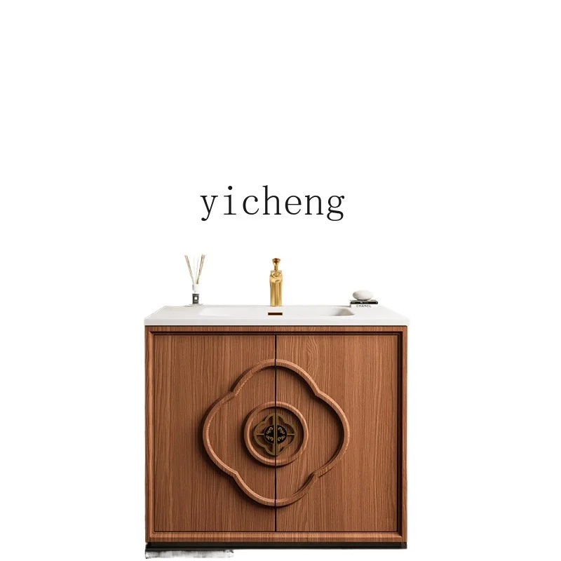 

XL1 floor-to-ceiling bathroom cabinet integrated basin rubber wood paint bathroom washstand