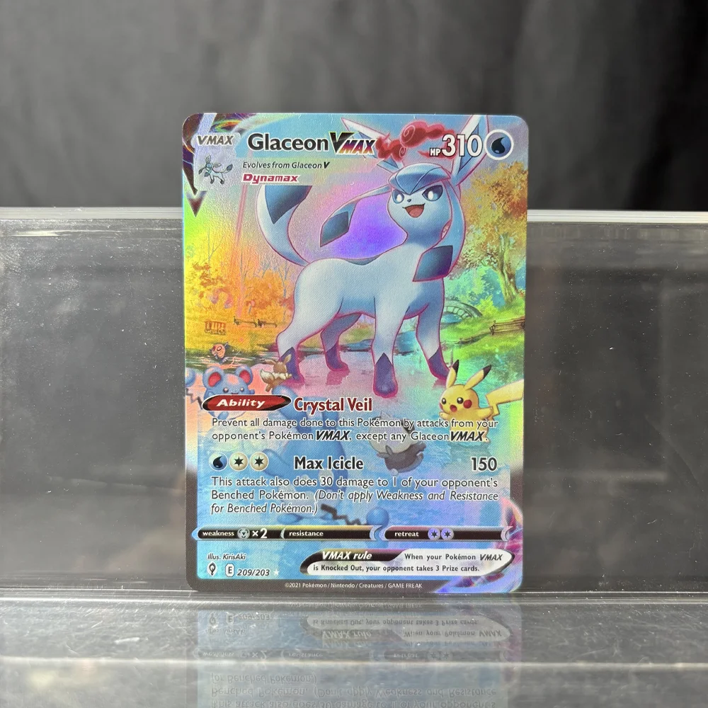 PKM PTCG Hochwertige Umbreon Vmax Glaceon Vstar Rayquaza Vmax Lono Proxy Folienkarten Spielesammlung Anime-Karten