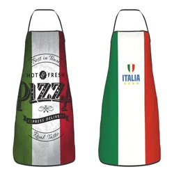 Retro Italian Flag Pizza Aprons Men Women Italy Pride Adult Unisex Kitchen Chef Bib Tablier Cuisine Cooking Baking Gardening