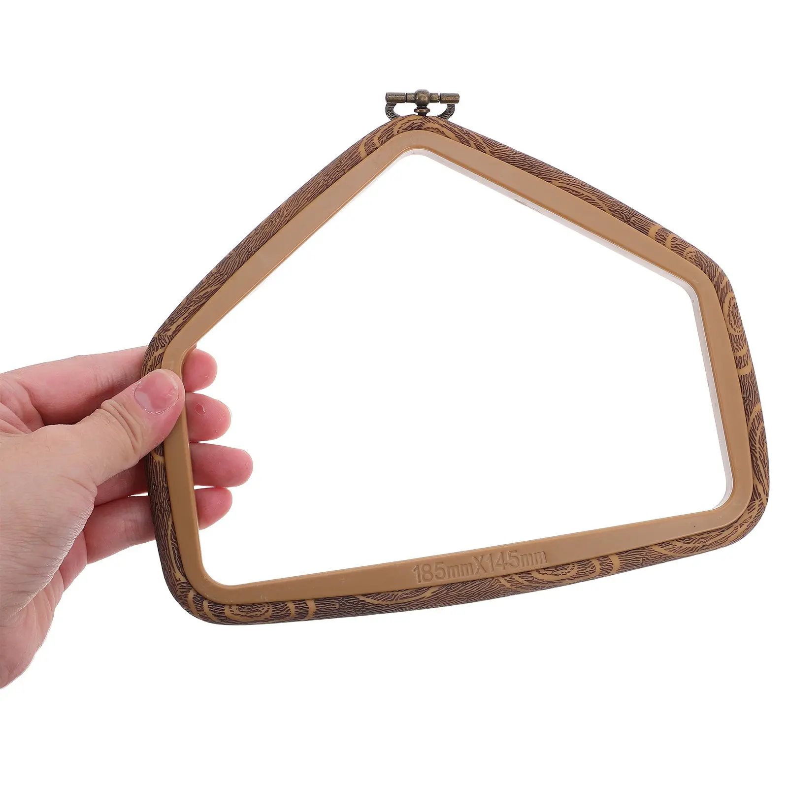 

4Pcs Imitated Wood Embroidery Hoop Retro House Design DIY Cross Stitch Frame Wall Hanging Decor Craft Kit Cross Stitch Hoop