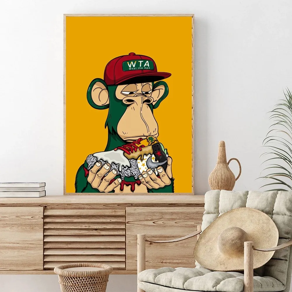 S-Sneaker Ape Poster Posters Kraft Paper Vintage Poster Wall Art Painting Study Aesthetic Art Small Size Wall Stickers