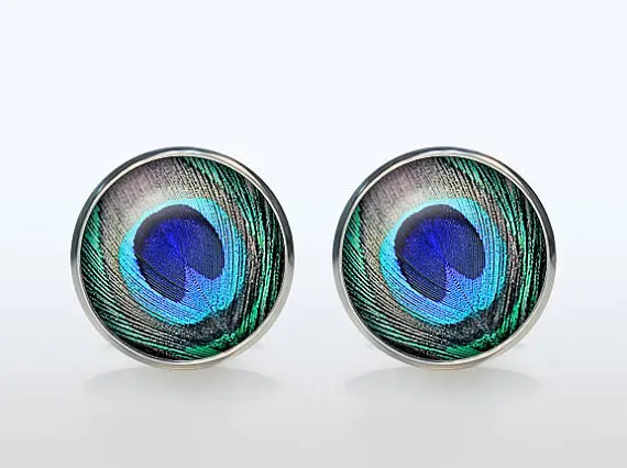 

Vintage High Quality Wedding Cufflinks Fashion Plated Peacock Brand Shirt Cuff Accessories for Men and Women Jewelry Gift