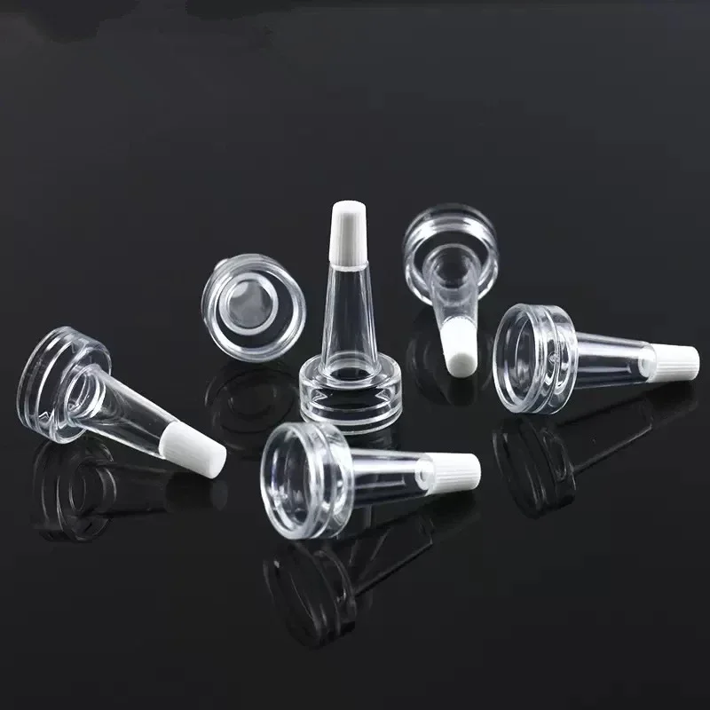 100pcs Clear 13mm 20mm White Tip Spout Cap Rubber Tip Spout Lids Ampoule Serum Cap Transparent Silicone Straw Dropper