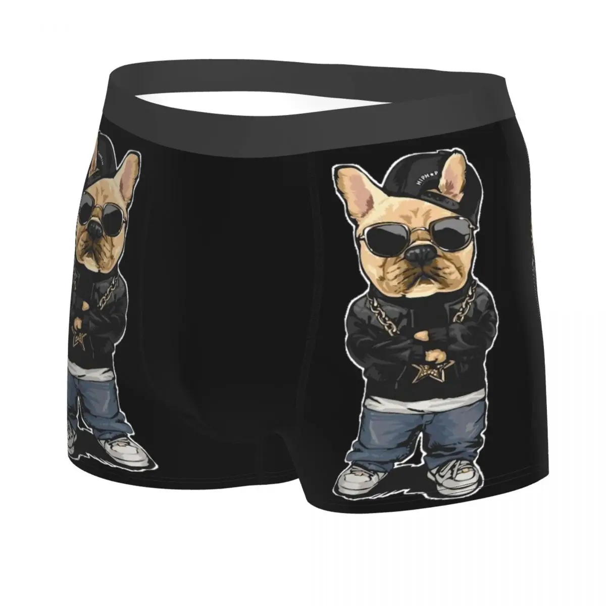 Non brand,pattern Cute Pets Bulldog Mencosy Boxer Briefs Underwear Highly Breathable Top Quality Gift Idea