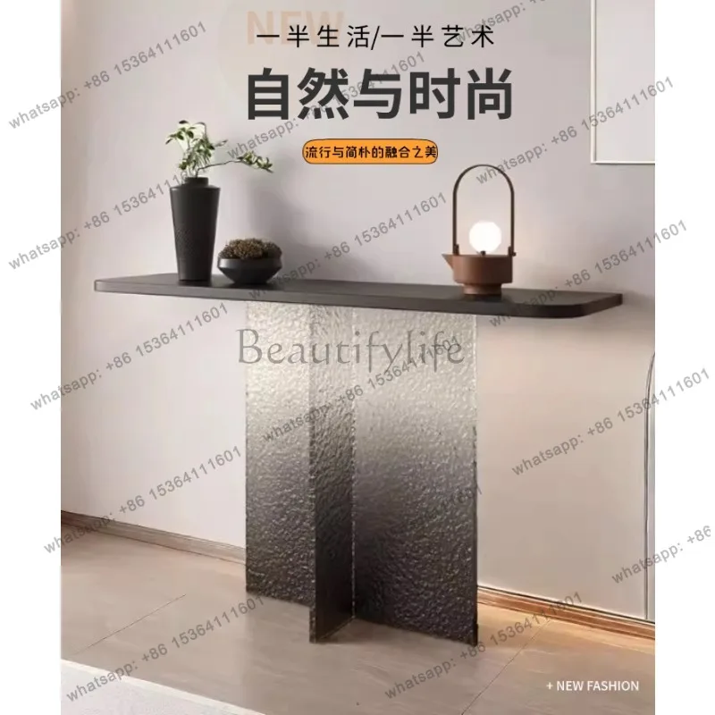 Factory direct sales  Modern Art Acrylic Floating Console Table Narrow Wall Side Table Luxury Entryway Long Table Home Foyer Hal