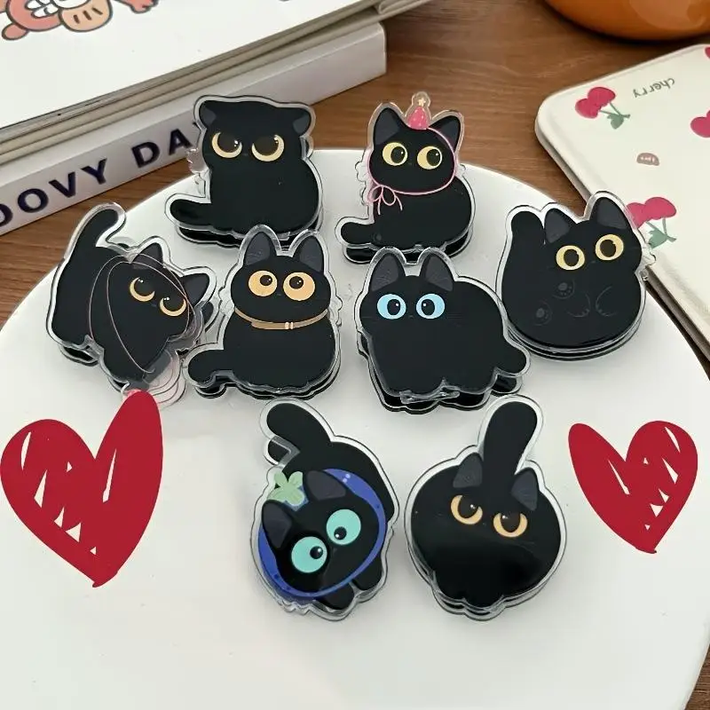 8 Stück Lebensmittel-Aufbewahrungsclips, kreative Snack-Clips, schwarze Katzen-Tütenclips, Gewürzbeutel-Frischhalteclips, feuchtigkeitsbeständig, niedliche Verschlussclips, Küchenhelfer – Detail 5