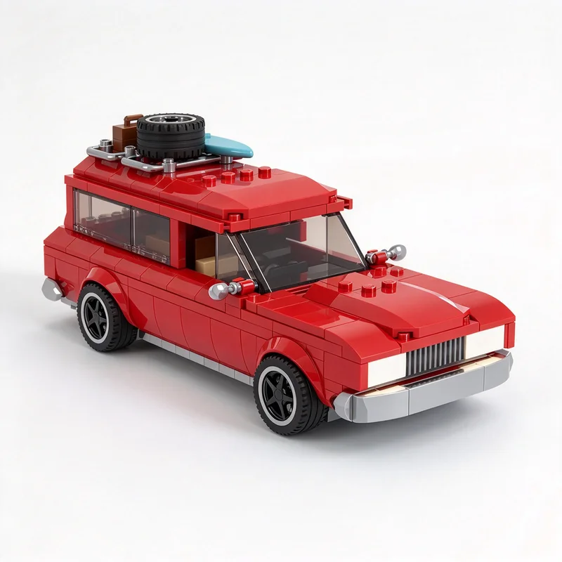 315PCS MOC Vintage Classic Panel Station Wagon Van Car Vehicle Model Building Blocks DIY Assembly Gifts for Adults Collection