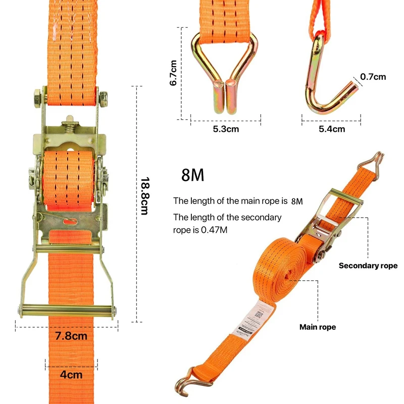 Ratchet Straps,Heavy Duty Ratchet Tie Downs,Tie-Down Ratchet Straps J Hook For Trucks, Cars, Motorcycles