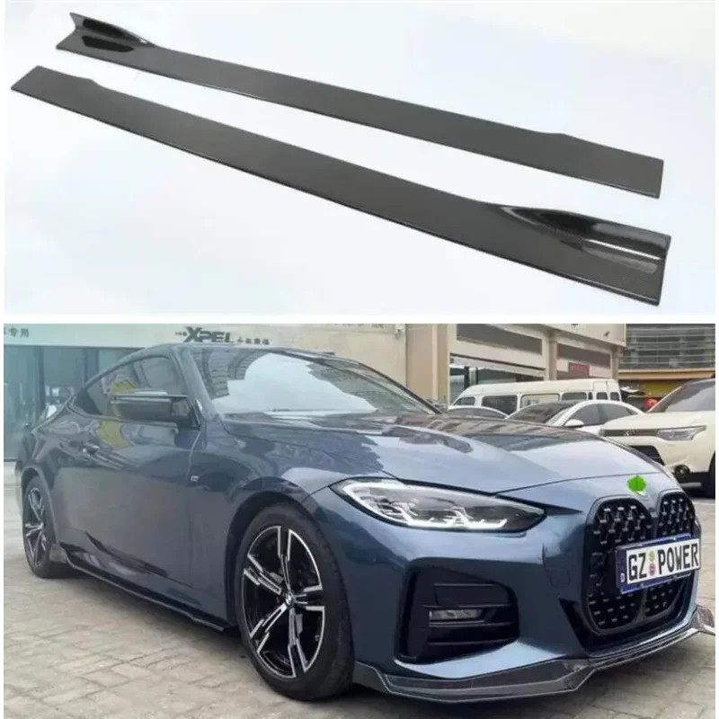 Body Skirts For FOR FOR BMW 4 series G22 G23 2020 2021 2022 Side Panels Body Skirts Kit lip Cover Carbon Fiber